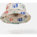 House Print Chin Strap Rain Bucket Hat