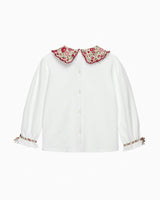 Pie Crust Jersey Blouse in Felicite