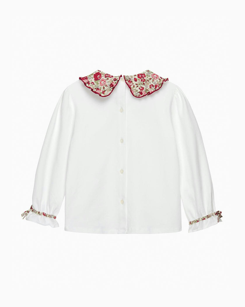 Pie Crust Jersey Blouse in Felicite