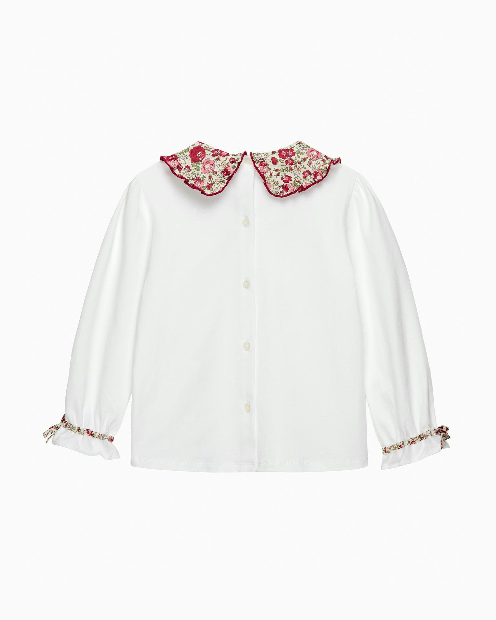 Pie Crust Jersey Blouse in Felicite