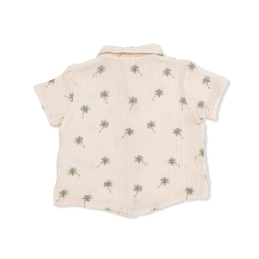 Palm Trees - Polo Button Up with Casual Short