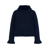 Girl Cardigan with Faux Fur Collar