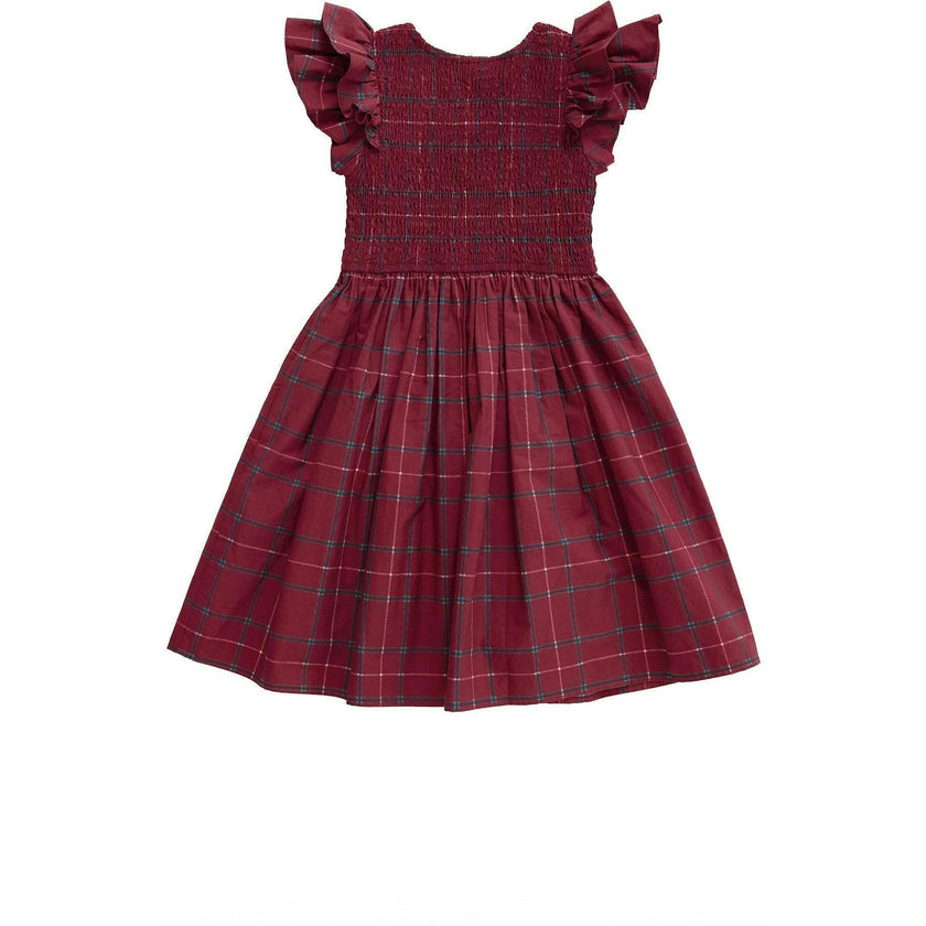 Mini Hattie Dress in Burgundy Plaid