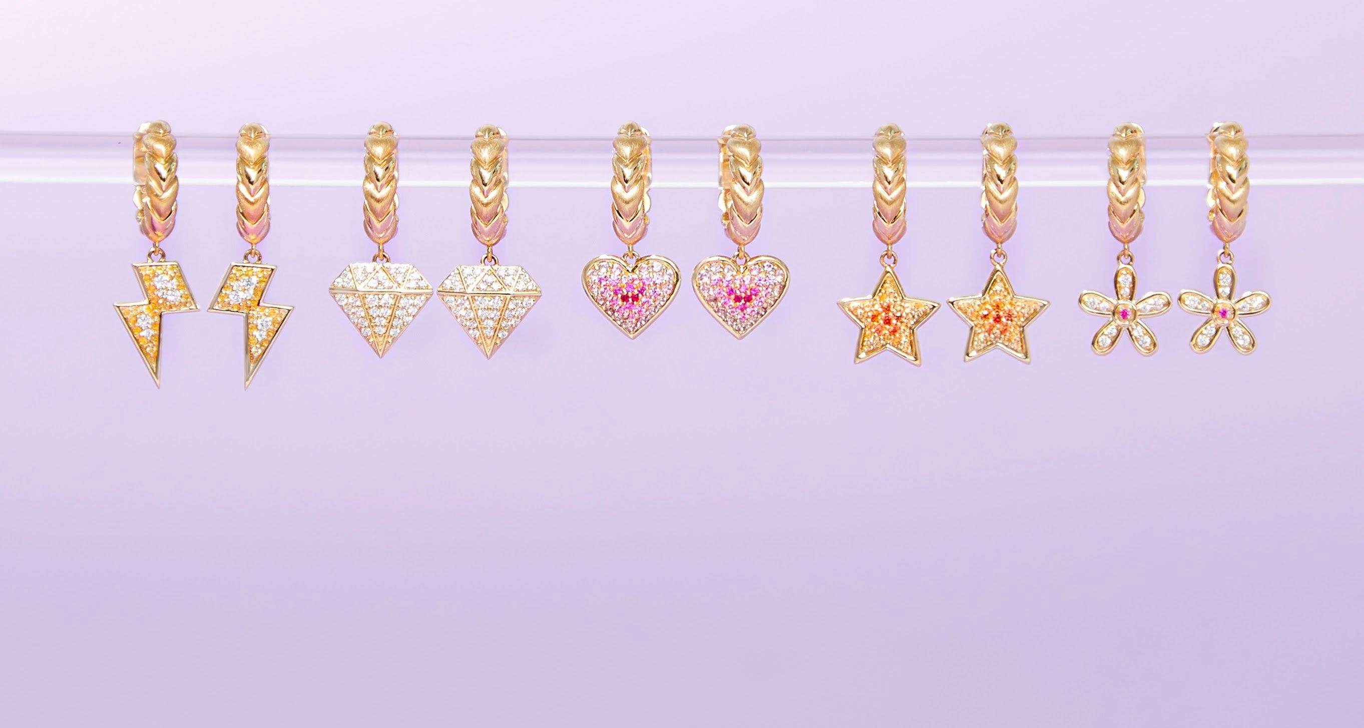 Juju Lightning Bolt Charm Huggie