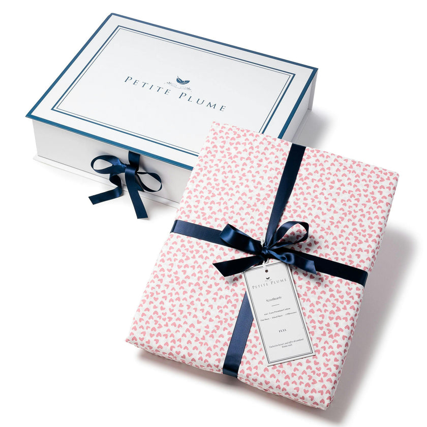 Luxe Premium Percale Bed Sheets in Pink Gingham