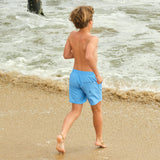 Boys Balboa Blue Panelled Boardie