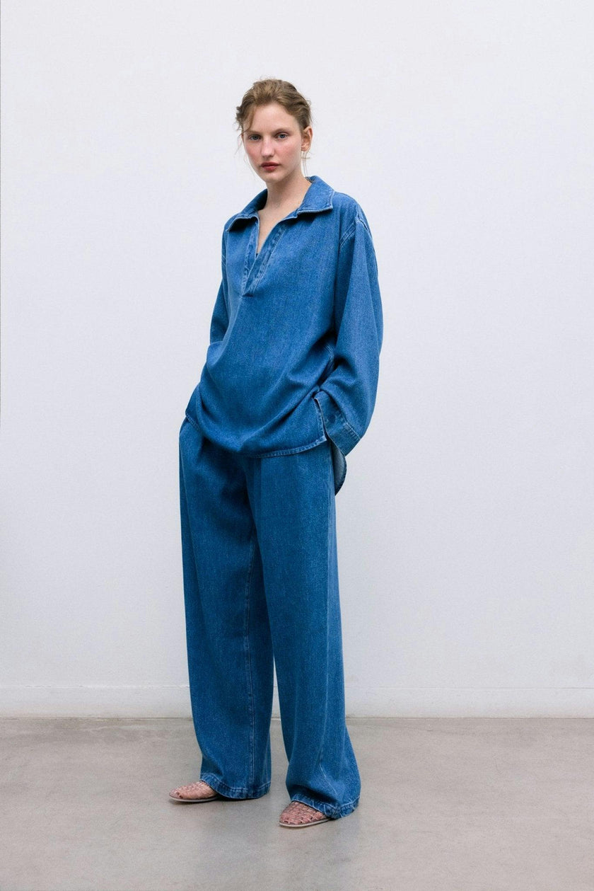 TNS Tencel Woman Pant Mid Denim