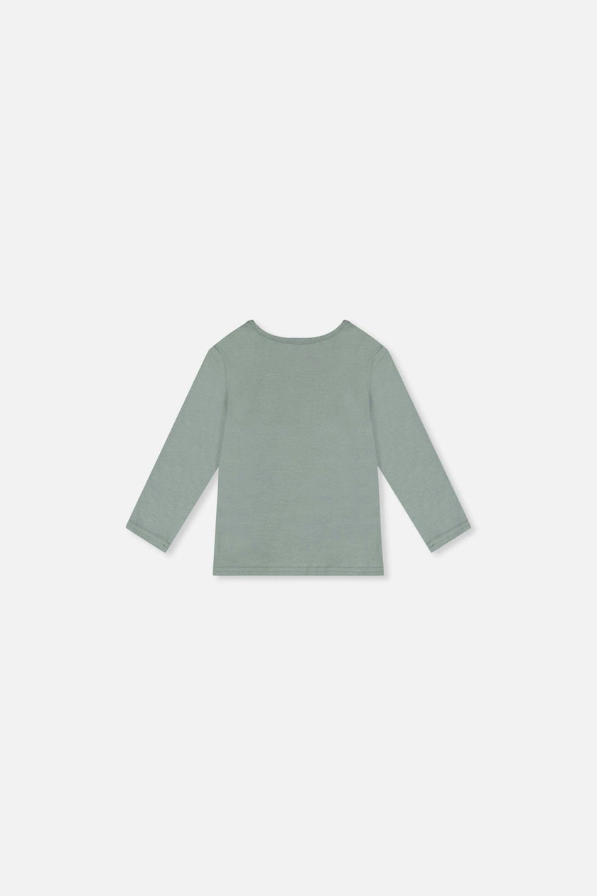 Baby Organic Cotton Long Sleeve T-Shirt Sage Green