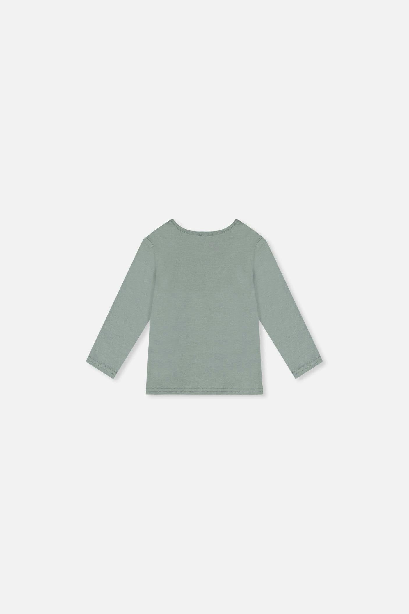 Baby Organic Cotton Long Sleeve T-Shirt Sage Green