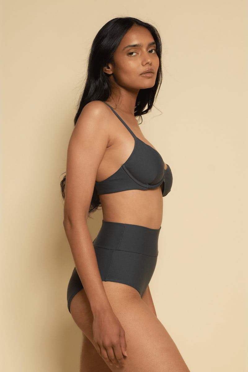 Added Coverage High Rise Bikini Bottom