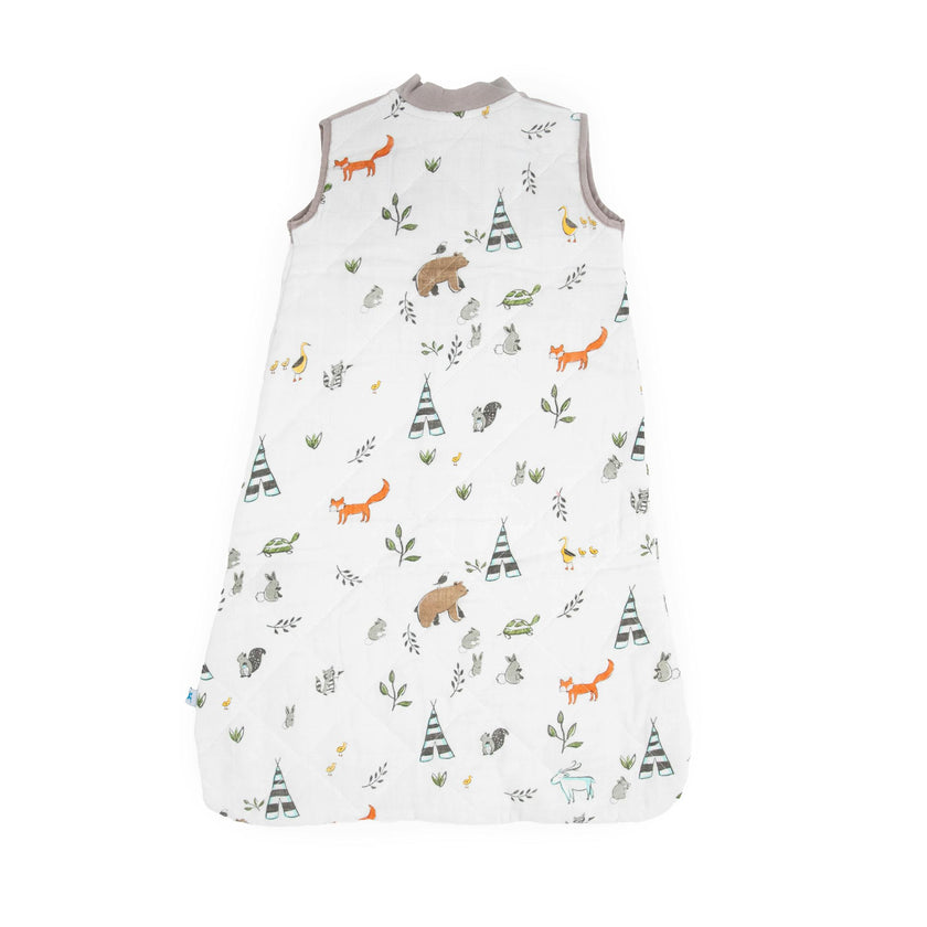 Cotton Muslin Quilted Sleep Bag - Forest Friends