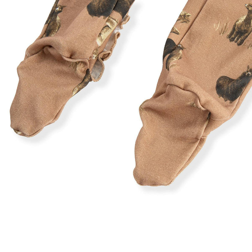 Organic Cotton Ruffle Footed Romper