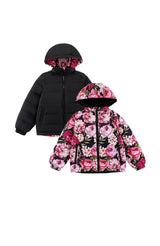 Blake Hooded Reversible Lightweight Down Puffer Jacket, Garden Floral