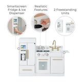Little Chef Charlotte Modern Play Kitchen, White/Gold