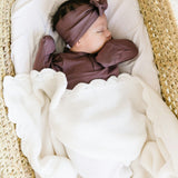 Organic Cotton Scalloped Baby Blanket