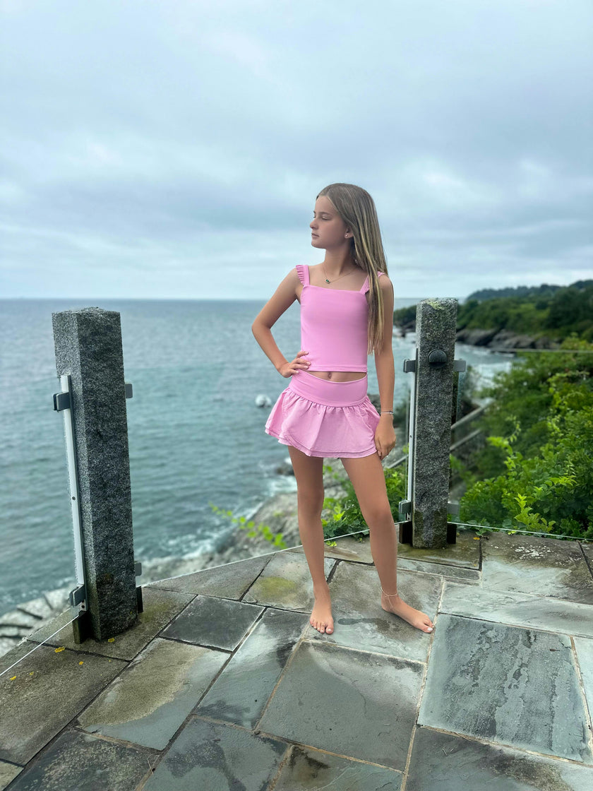Girls Wrap Tennis Skort - Lavender