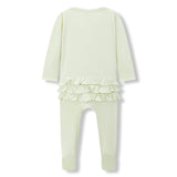 Aloe Luxe Solid Ruffle Footed Romper
