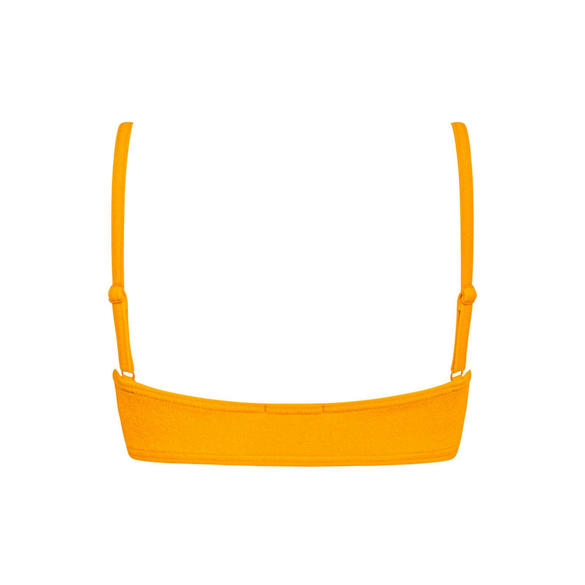 women's marigold terry bandeau bikini top