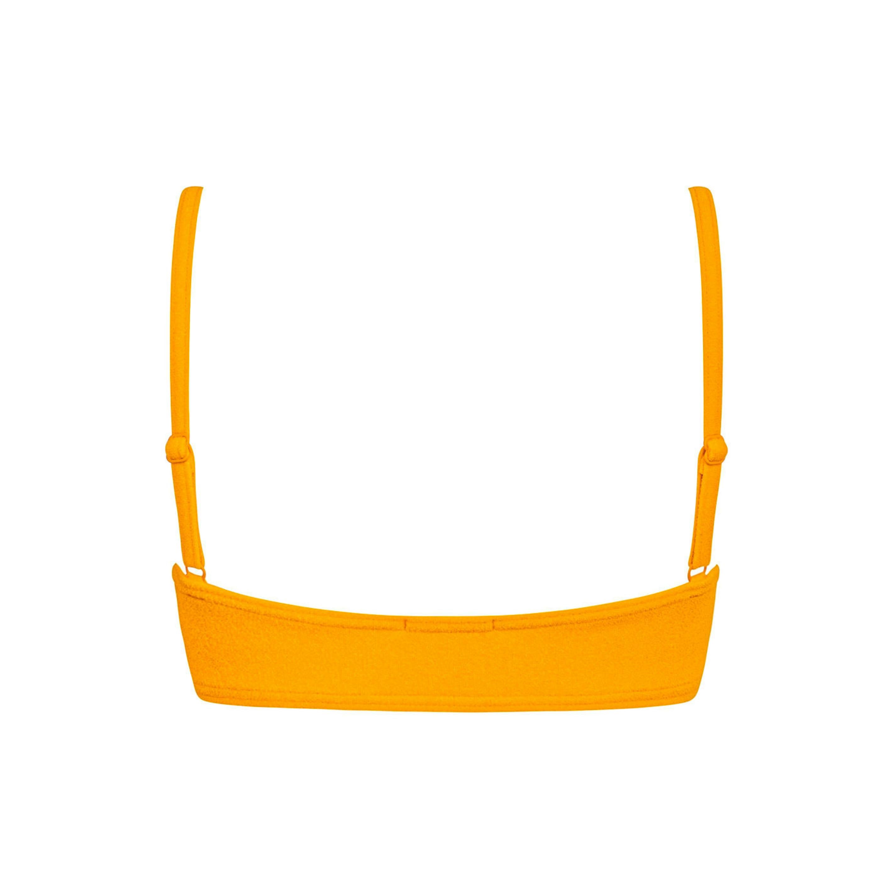 women's marigold terry bandeau bikini top
