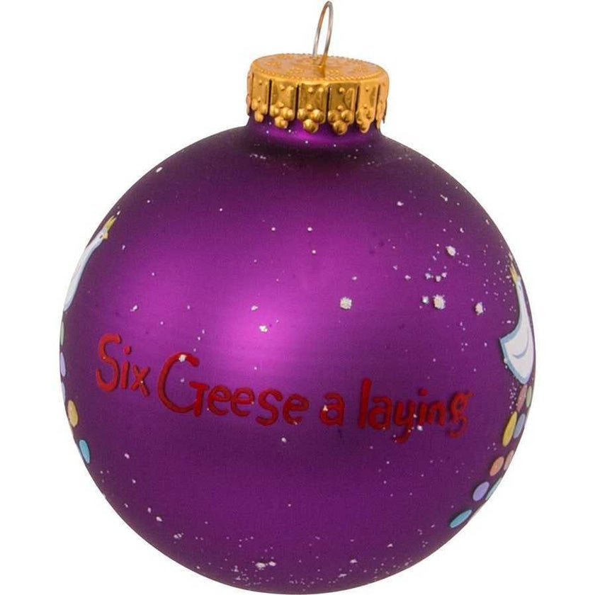 65MM Glass 12 Days Of Christmas Ball Ornaments