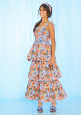 Iliana Cotton Frill Maxi Dress