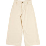 Soft Cotton Wide Leg Trousers in Cream (2-12yrs)