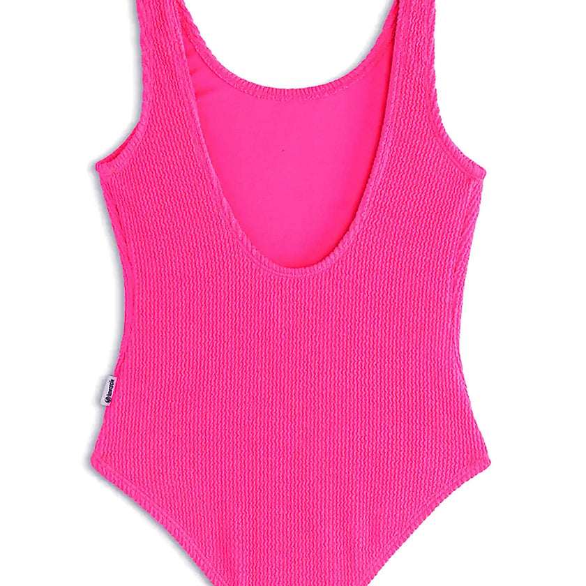 Ester Crinkle One Piece Swimsuit - Fuchsia