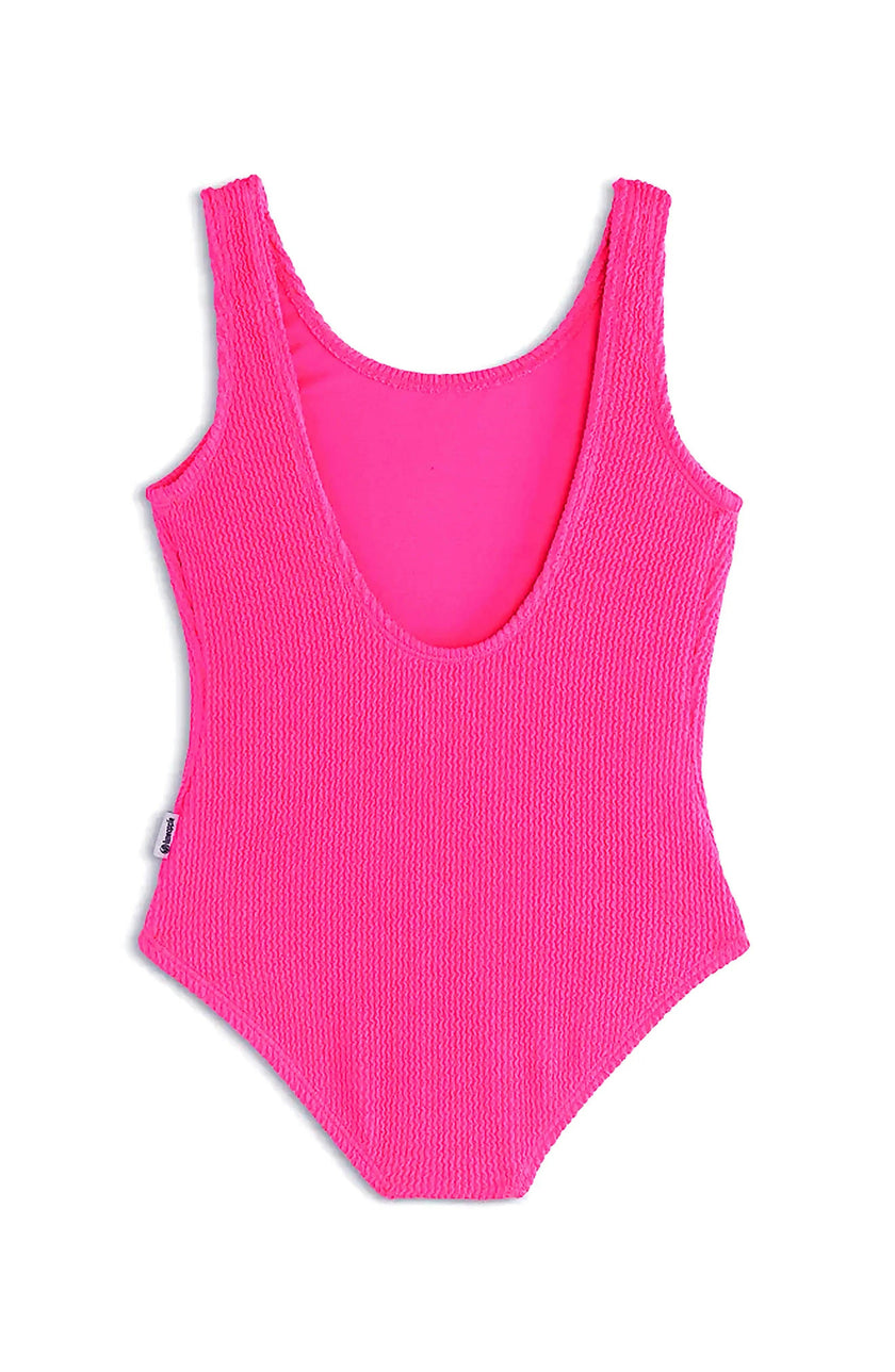 Ester Crinkle One Piece Swimsuit - Fuchsia