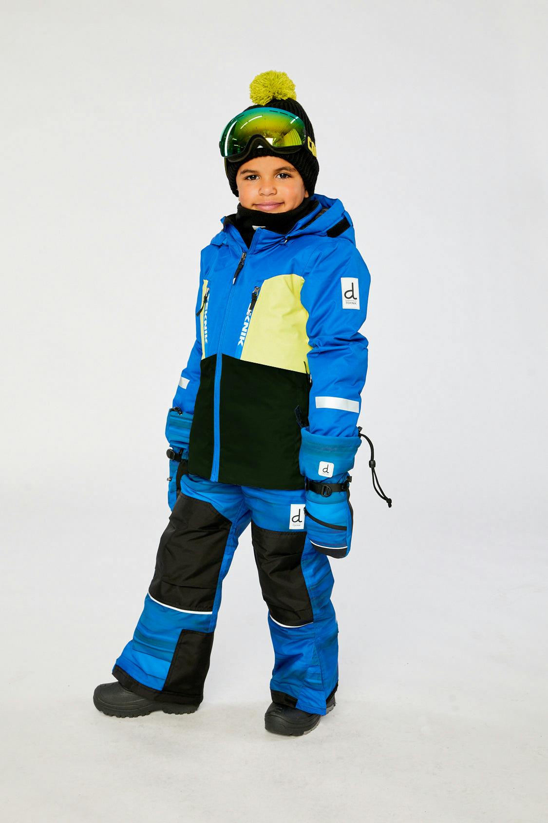 Two Piece Teknik Snowsuit Royal Blue And Yellow