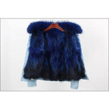 Women’s Ombre Fur Denim Jacket Grey