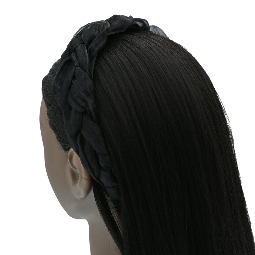 Multicolored Braided Tulle Headband