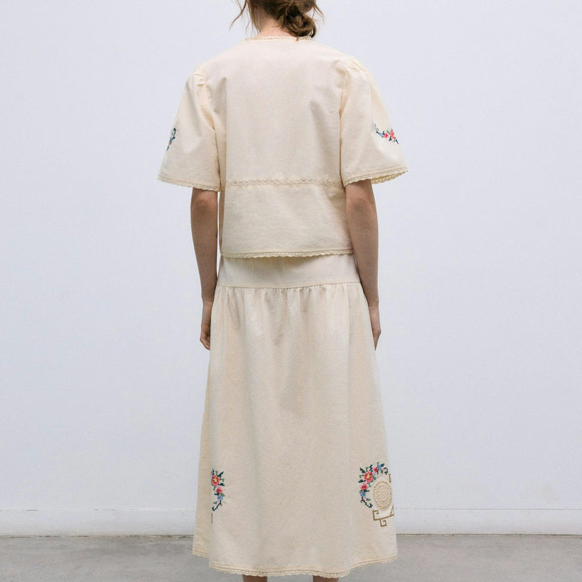 Narcise Woman Skirt Ecru