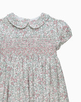 Arabella Floral Smocked Dress in Pink