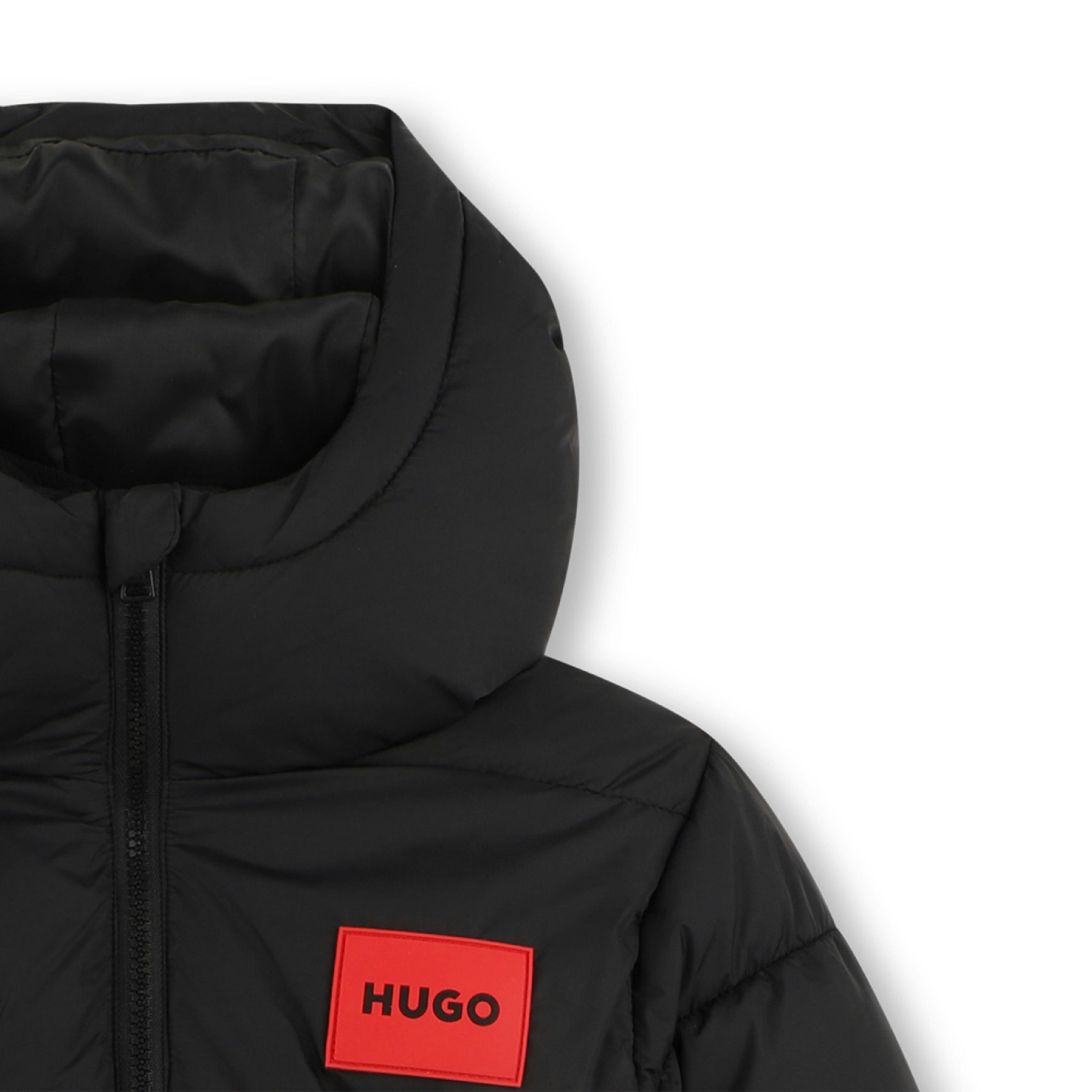 Black Hooded Padded Jacket
