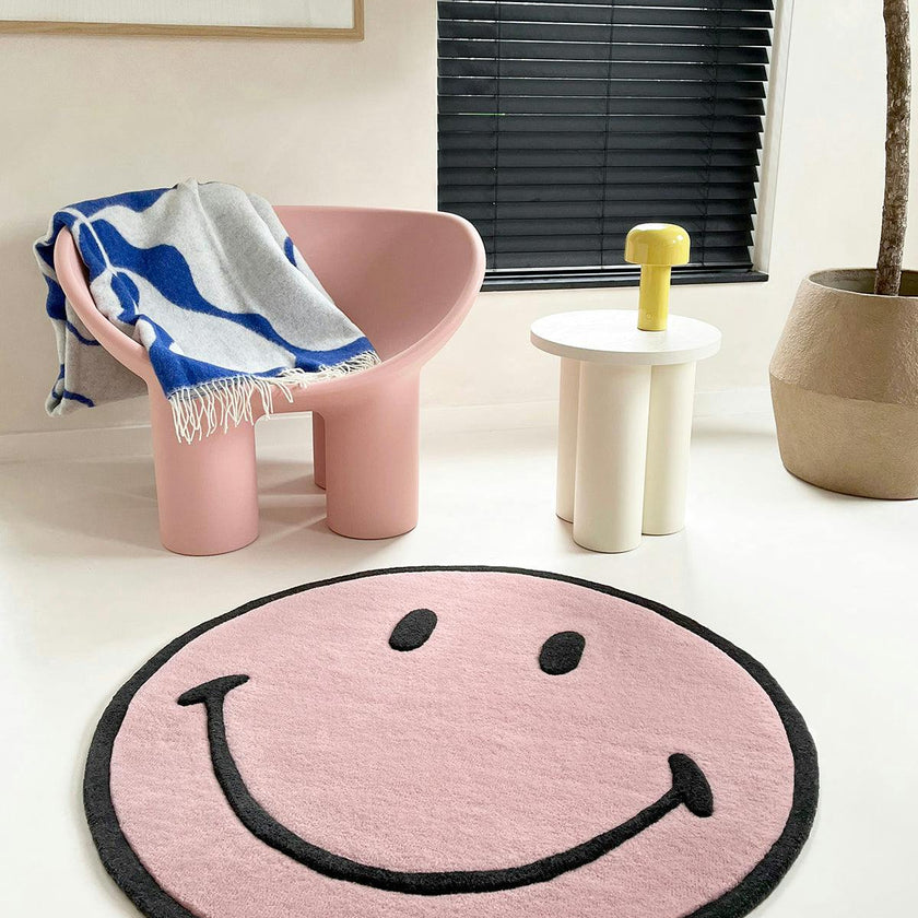 Round Smiley Rug
