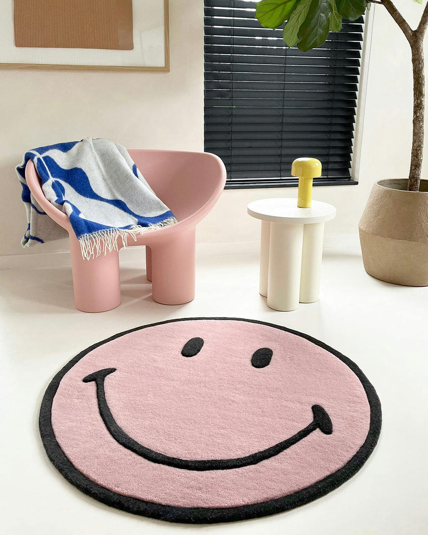 Round Smiley Rug