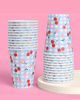 Cherry Tableware Bundle - paper plates, cups + napkins