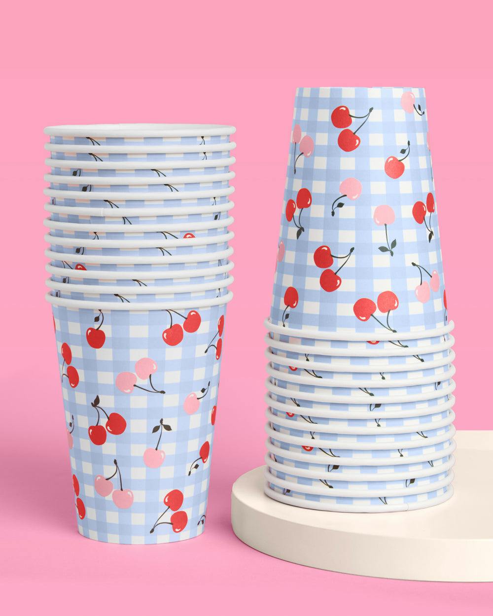 Cherry Tableware Bundle - paper plates, cups + napkins