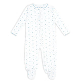 baby blue heart pima footie