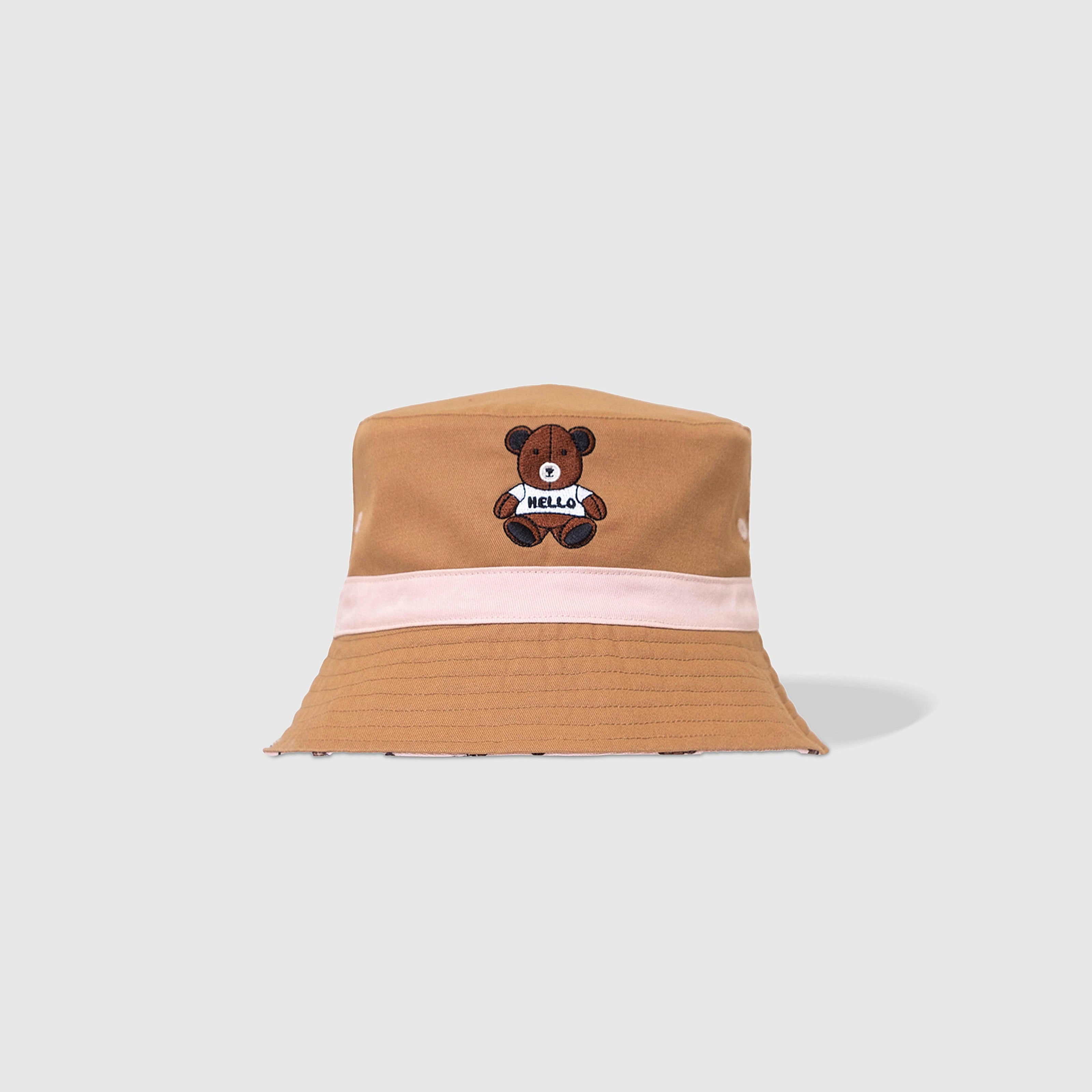 Reversible Bucket Hat – Pals in Print Collection: Teddy Bears