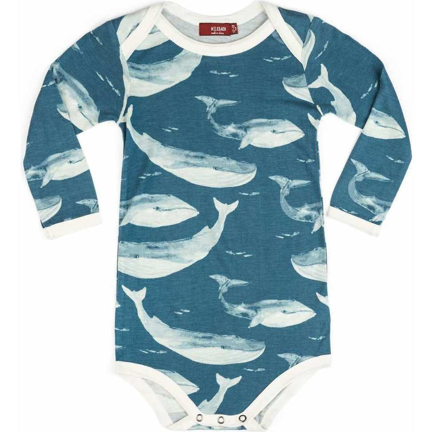 Blue Bamboo Long Sleeve One Piece