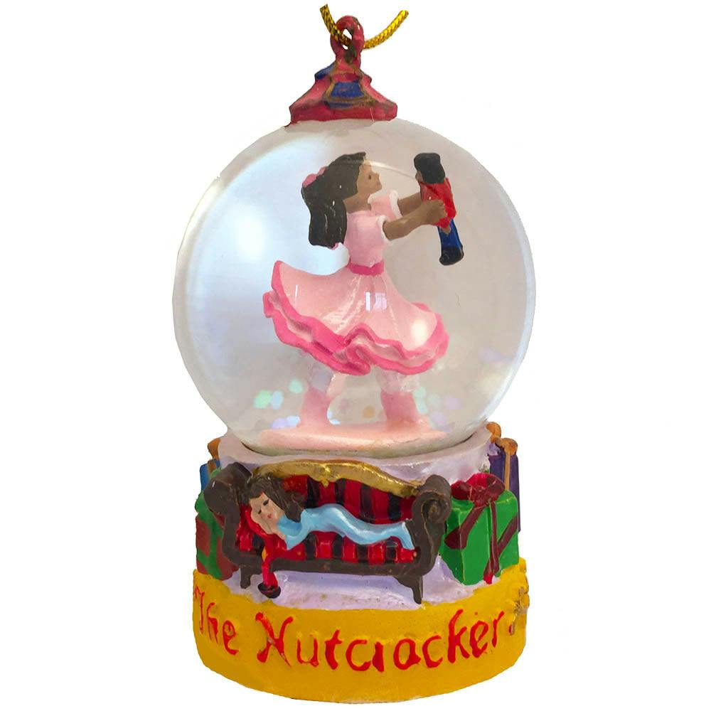 Nutcracker Ballet Snow Globe Ornament - African American Clara