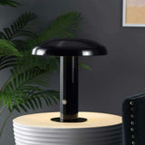 Suillius 11" Contemporary Bohemian Rechargeable/Cordless Iron Integrated LED Mushroom Table Lamp