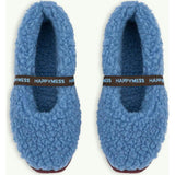 women's merino wool slippers - ice blue