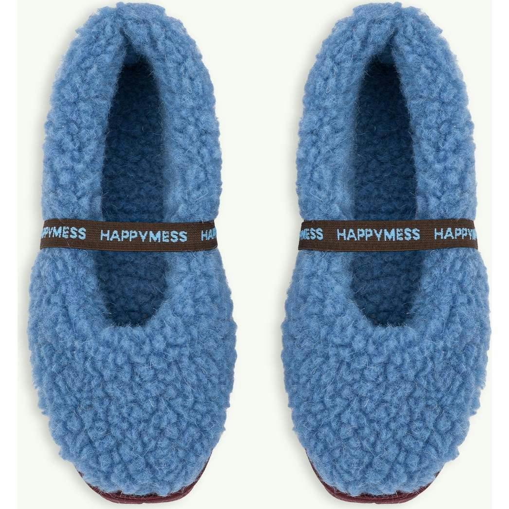 women's merino wool slippers - ice blue