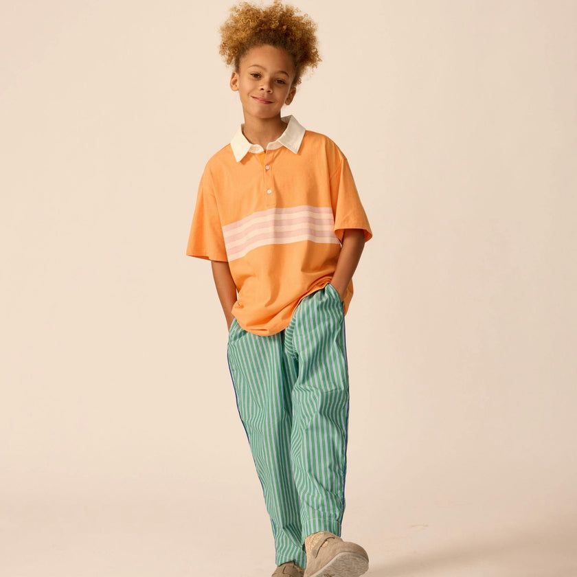 Organic Weekend Polo in Overtime Orange
