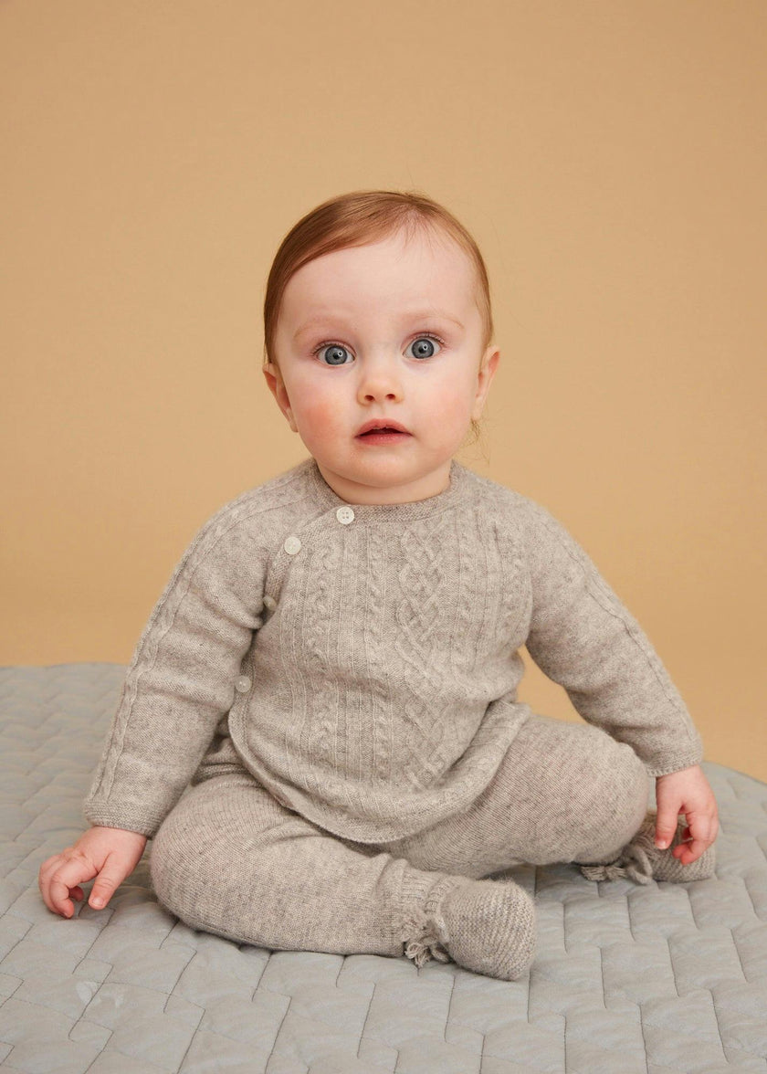 The Light Grey Noah Cashmere Baby Knitted Set