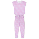 Melanie Women's Pajama Jogger Pant Set - Pink Savanna Safari