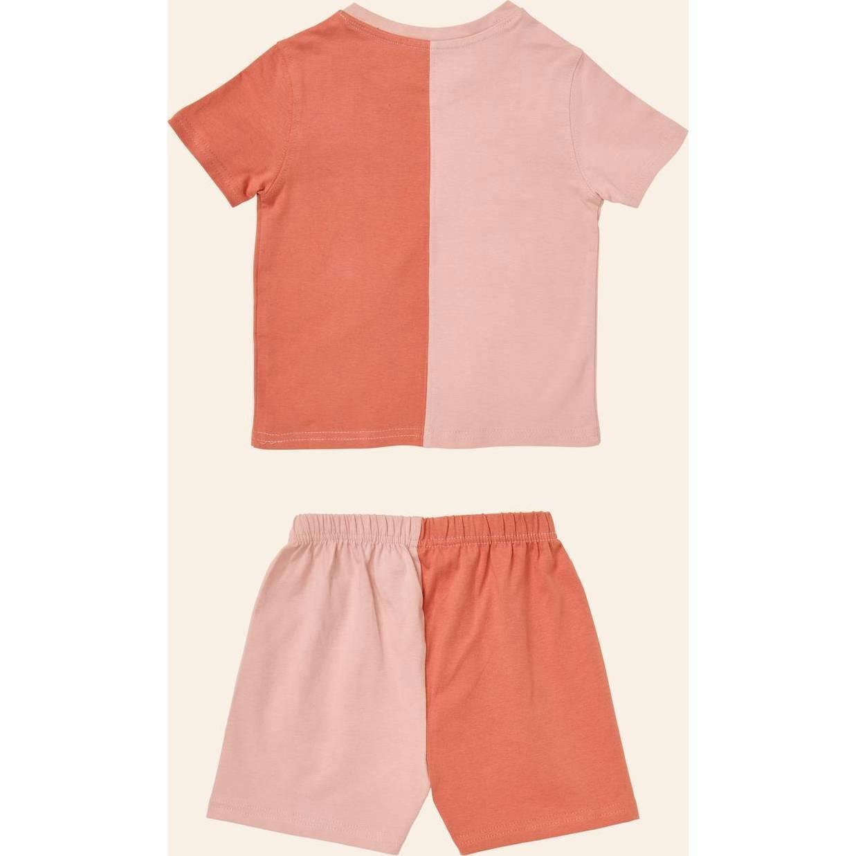 Colorblocked T-shirt Set