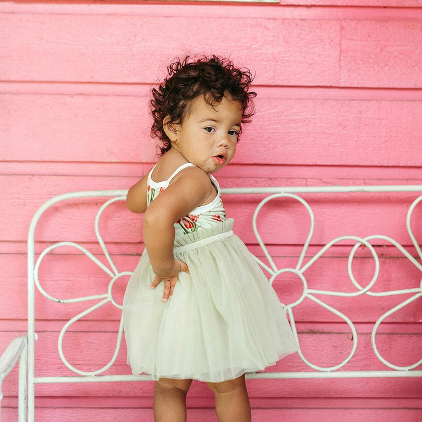 Island Leaf Cotton Stretch Ballet Dress